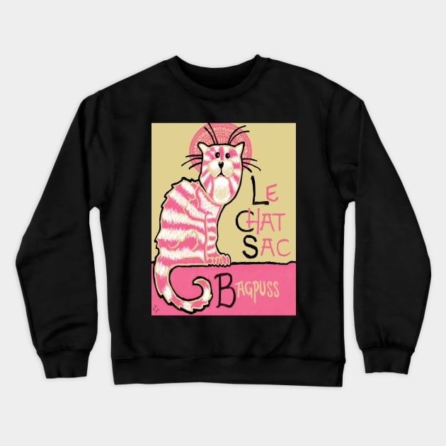 Le Chat Sac Crewneck Sweatshirt by SlideRulesYou